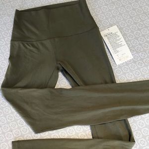 Luluemon size 4 align stretch pant. Olive green
